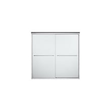 Finesse 58-1/16" High x 59-5/8" Wide Sliding Frameless Shower Door with Clear, Frosted, or Pattern Glass