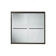 Finesse 55-1/2" High x 57" Wide Sliding Frameless Shower Door with Clear, Frosted, or Pattern Glass