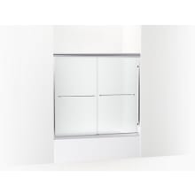 Finesse 55-1/2" High x 59-5/8" Wide Sliding Frameless Shower Door with Clear, Frosted, or Pattern Glass