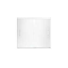 Finesse 55-1/2" x 59-5/8" Frameless Sliding Shower Door with Clean Coat