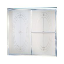 Deluxe 56-1/4" High x 59-3/8" Wide Sliding Framed Shower Door with Clear, Frosted, or Pattern Glass
