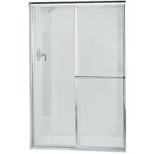 Deluxe 65-1/2" High x 44" Wide Sliding Pebbled Glass Framed Shower Door