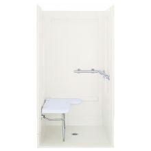 ADA Shower 65-1/4" x 39-3/8" Vikrell Shower Back Wall with Grab Bar Left