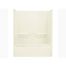 Performa, 60" x 29" x 75-1/2" Bath/Shower with Age in Place Backers - Left-hand Drain