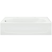 Performa 60" x 29" Vikrell Soaking Bathtub for Alcove Installations with Left Drain