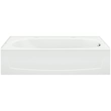 Performa 60" x 29" Vikrell Soaking Bathtub for Alcove Installations with Right Drain