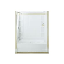 Ensemble AFD, 60" x 36" x 74-1/4" Tile Bath/Shower with Age in Place Backers - Left-hand Drain