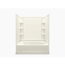 Ensemble AFD, 60" x 36" x 74-1/4" Tile Bath/Shower with Age in Place Backers - Right-hand Drain