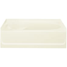 Ensemble 60" x 36" Vikrell Soaking Bathtub for Alcove Installations with Right Drain