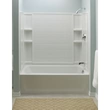 60" x 32" x 74" Tile Bath/Shower Wall and Tub with Right-hand Drain
