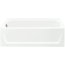 Ensemble 60" x 32-1/8" Vikrell Soaking Bathtub for Alcove Installations with Left Drain and Above Floor Drain