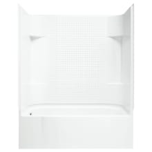 Accord 60" x 31-1/4" x 75-1/2" Vikrell Shower with Drain Left and Tile Design