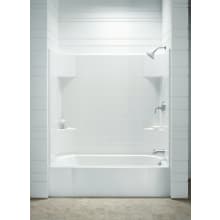 Accord 60" x 30" x 72" Bath/Shower with Age in Place Backers - Left-hand
