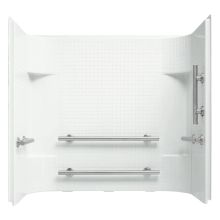 Accord 55" x 59-3/8" x 31-1/4" Vikrell Shower Wall Set with Grab Bar and Tile Design