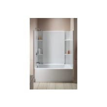 Accord Series 7115, 60" x 32" x 74" Bath/Shower with Age-In-Place Backers-Left-hand Drain