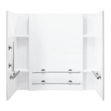 Accord 55-1/4" x 60" x 32" Vikrell Shower Wall Set with Grab Bar and Tile Design