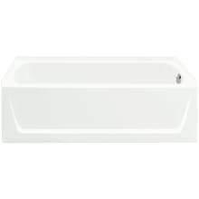 Ensemble 60" x 30-1/4" Vikrell Soaking Bathtub for Alcove Installations with Right Drain