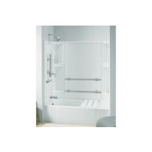 Accord, Series 7124, 60" x 30" x 74-1/2" ADA Smooth Bath/Shower Left-Dand Drain