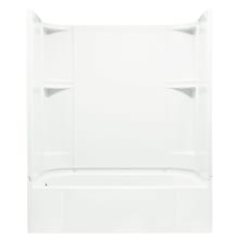 Accord 60" x 31-1/4" x 73-1/4" Vikrell Shower with Drain Left, 15" Apron and Age-in-Place Backers