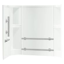 Accord 55" x 60" x 30" Vikrell Shower Wall Set with Grab Bars Left