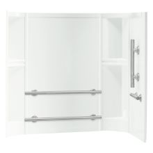 Accord 55" x 60" x 30" Vikrell Shower Wall Set with Grab Bars Right