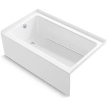 Forum 60" Three Wall Alcove Solid Surface Soaking Tub with Left Drain and Overflow
