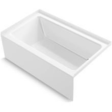 Forum 60" Three Wall Alcove Solid Surface Soaking Tub with Right Drain and Overflow