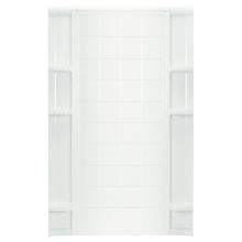 Ensemble 72-1/2" x 48" Vikrell Shower Back Wall with Age-in-Place Backers and Tile Design