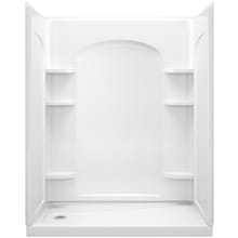 Ensemble 60" 4 Piece Shower Module with Left Hand Drain and Integrated Shelves