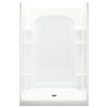 Ensemble 48" x 34" x 77" Vikrell Shower with Drain Center and Age-in-Place Backers