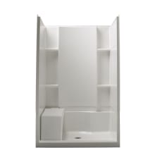 Accord 48" x 37-1/4" x 76" Vikrell Shower with Drain Center and Seat Included