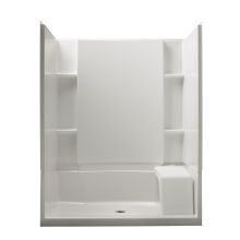 Accord 60" x 36" x 76" Vikrell Shower with Drain Center and Removable Seat