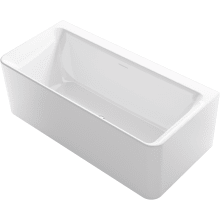 Unwind 67" Free Standing Acrylic Soaking Tub with Center Drain