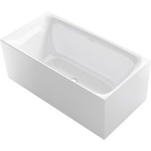 Unwind 60" Free Standing Acrylic Soaking Tub with Center Drain