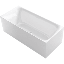 Unwind 67" Free Standing Acrylic Soaking Tub with Center Drain