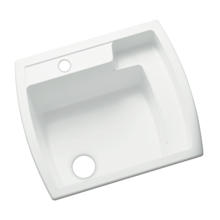 Latitude 25" Single Basin Drop In or Undermount Acrylic Laundry Sink