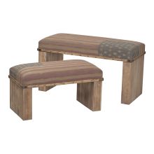 National Wooden Bench - Set of Two