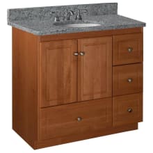 Simplicity 36" Single Free Standing Vanity Cabinet Only - Less Vanity Top