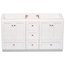 Simplicity 60" Double Free Standing Vanity Cabinet Only - Less Vanity Top