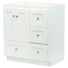 Simplicity 30" Single Free Standing Vanity Cabinet Only - Less Vanity Top