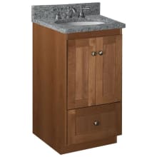 Simplicity 18" Single Free Standing Vanity Cabinet Only - Less Vanity Top