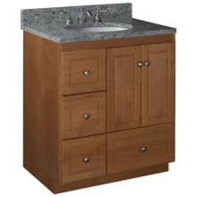 Simplicity 30" Single Free Standing Vanity Cabinet Only - Less Vanity Top