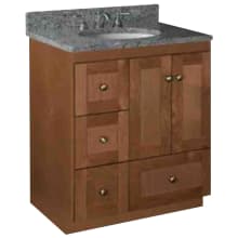 Simplicity 30" Single Free Standing Vanity Cabinet Only - Less Vanity Top