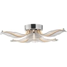 Lillet 28" Wide LED Semi-Flush Ceiling Fixture with Beveled Crystal Shades