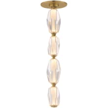 Dolce Vita 24" Tall LED Crystal Mini Pendant with Beveled Crystal Shades