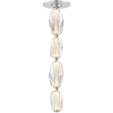 Dolce Vita 24" Tall LED Crystal Mini Pendant with Beveled Crystal Shades