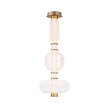 Gusto 12" Wide LED Semi-Flush Ceiling Fixture with Hand-Blown Glass Shades