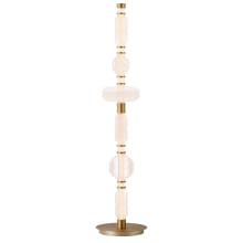 Gusto 70" Tall LED Column Floor Lamp with Hand-Blown Glass Shades