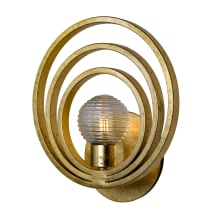 Frequency Single Light 11-3/4" Tall LED Wall Sconce with Ribbed Glass Shade