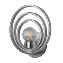 Frequency Single Light 11-3/4" Tall LED Wall Sconce with Ribbed Glass Shade